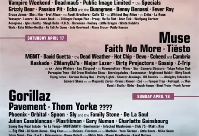 Coachella 2010 terá Faith No More, Pavement, Thom Yorke, Them Crooked Vulture e Muse. Confira o line-up